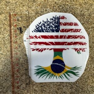 American with brazilian roots sticker
